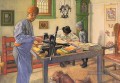 meine Säure Werkstatt wo ich tun  um meine Radierung 1910 Carl Larsson